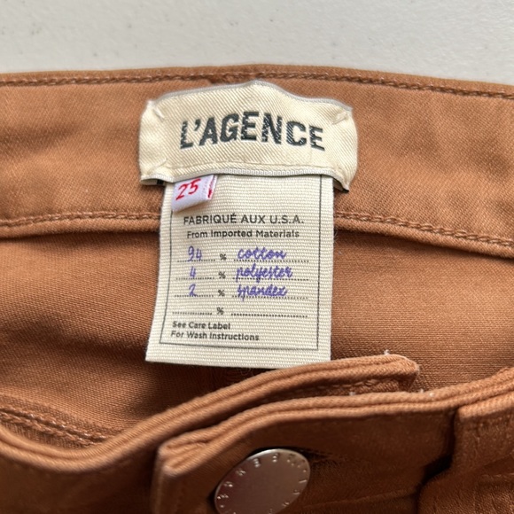 L’Agence Margot Jeans Women’s Size 25 Brown High Rise Skinny Ankle and Crop - Picture 9 of 9